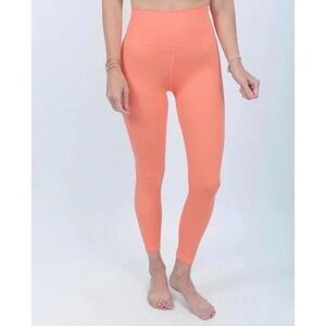 Zyia Active Legging Sport Moon Cut Out Bright Coral size 6-8